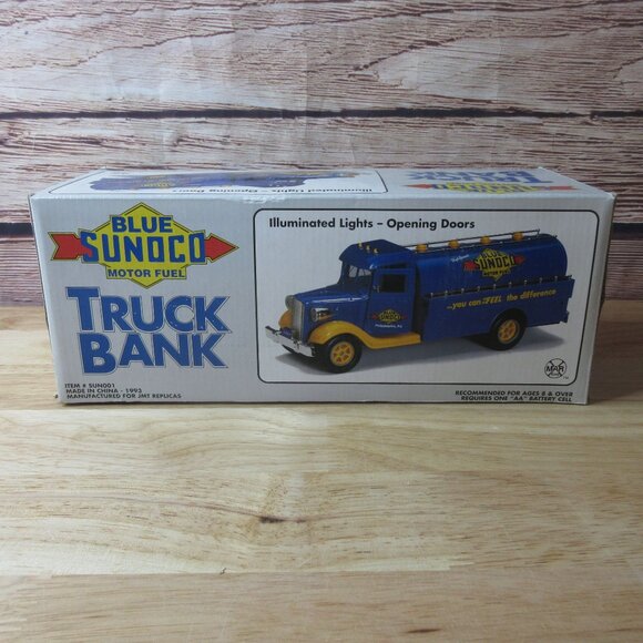 Blue Sunoco Truck Bank Limited Edition Series 1 Working Lights/Doors 1993 - Picture 8 of 9